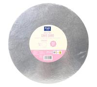 PME Set di 5 Cake Cards per torte Rotondi, Argento (10" / 25cm)