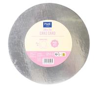 PME Set di 5 Cake Cards per torte Rotondi, Argento (8" / 20cm)