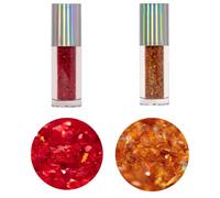 PME Set Glitter Commestibile Scaglie Iridescenti per Decorazione Torte | Ideale da Abbinare a Sprinkle per Torte e Dolci | Rosso (3g) & Oro (3g) | Magic Sparkles (2 Unità)