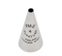 PME ST4 Bocchetta Decorativa Professionale, Acciaio Inossidabile, Argento, 1.72 x 1.72 x 3.5 cm