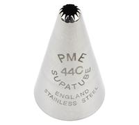 PME ST44C Bocchetta Decorativa Professionale, Acciaio Inossidabile, Argento, 1.72 x 1.72 x 3.5 cm