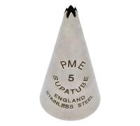 PME ST5 Bocchetta Decorativa Professionale, Acciaio Inossidabile, Argento, 1.72 x 1.72 x 3.45 cm