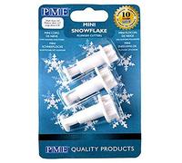 PME SF709 Tagliapasta ad Espulsione per Fiocchi di Neve Piccoli, Set di 3, Plastic, Bianco