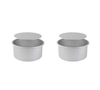 PME - Teglia Professionale Tonda in Alluminio Anodizzato con Fondo Removibile 15 cm (Confezione da 2)