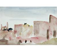 PMEFGJDPE Dipinti Famosi Arte Stampa Tela Stampa di Immagini Tela Castillo de Corfe por un artista famoso per la Decorazione Della Parete 60x90cm