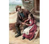 PMEFGJDPE Dipinti Famosi Arte Stampa Tela Stampa di Immagini Tela Charles Dickens David Copperfield por Harold Copping per la Decorazione Della Parete 60x90cm