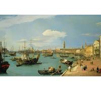 PMEFGJDPE Dipinti Famosi Arte Stampa Tela Stampa di Immagini Tela el Degli Schiavoni mirando al oeste por Antonio Canal per la Decorazione Della Parete 60x90cm