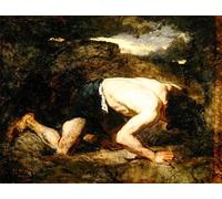 PMEFGJDPE Dipinti Famosi Arte Stampa Tela Stampa di Immagini Tela el estudio de fugitivos para Timón de Atenas por un artista famoso per la Decorazione Della Parete 60x90cm