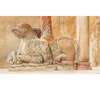 PMEFGJDPE Dipinti Famosi Arte Stampa Tela Stampa di Immagini Tela el grifo que lleva el eje norte de la entrada oeste del Duomo Verona por John Ruskin per la Decorazione Della Parete 60x90cm