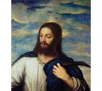 PMEFGJDPE Dipinti Famosi Arte Stampa Tela Stampa di Immagini Tela el Salvador de Tiziano Vecelli per la Decorazione Della Parete 60x90cm
