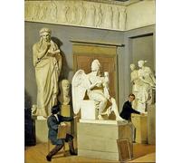 PMEFGJDPE Dipinti Famosi Arte Stampa Tela Stampa di Immagini Tela Fra Kunstakademiets Figursal de Johan Julius Exner per la Decorazione Della Parete 60x90cm