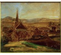PMEFGJDPE Dipinti Famosi Arte Stampa Tela Stampa di Immagini Tela Godramstein después de la lluvia de Max Slevogt per la Decorazione Della Parete 60x90cm