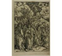 PMEFGJDPE Dipinti Famosi Arte Stampa Tela Stampa di Immagini Tela Los cuatro ángeles que detienen los vientos del Apocalipsis de Albrecht Dürer per la Decorazione Della Parete 60x90cm
