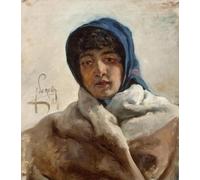 PMEFGJDPE Dipinti Famosi Arte Stampa Tela Stampa di Immagini Tela Retrato de mujer de Joaquín Sorolla per la Decorazione Della Parete 60x90cm