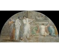 PMEFGJDPE Dipinti Famosi Arte su Tela Pittura Astratta Aparición de san Didaco sobre su sepulcro de Annibale Carracci per Decorazioni per la Casa 60x90cm