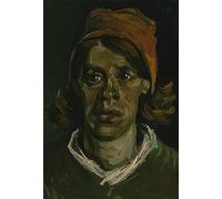 PMEFGJDPE Dipinti Famosi Arte su Tela Pittura Astratta Cabeza de mujer Nuenen April de Vincent Van Gogh per Decorazioni per la Casa 60x90cm
