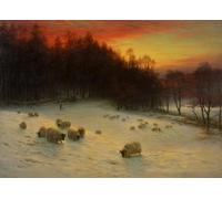 PMEFGJDPE Dipinti Famosi Arte su Tela Pittura Astratta Cuando el oeste con la tarde brilla por Farquharson per Decorazioni per la Casa 60x90cm