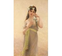 PMEFGJDPE Dipinti Famosi Arte su Tela Pittura Astratta Gloria matutina de Jules Lefebvre per Decorazioni per la Casa 60x90cm
