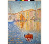 PMEFGJDPE Dipinti Famosi Arte su Tela Pittura Astratta la Boya Roja. Pintura de Paul Signac per Decorazioni per la Casa 60x90cm