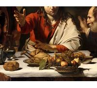 PMEFGJDPE Dipinti Famosi Arte su Tela Pittura Astratta La cena de Emaús de Merisi Caravaggio per Decorazioni per la Casa 60x90cm