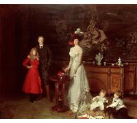 PMEFGJDPE Dipinti Famosi Arte su Tela Pittura Astratta La familia Sitwell de John Singer Sargent per Decorazioni per la Casa 60x90cm