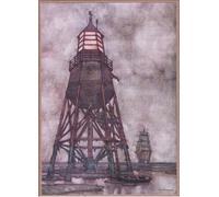 PMEFGJDPE Dipinti Famosi Arte su Tela Pittura Astratta Las luces sabias de William Heath Robinson per Decorazioni per la Casa 60x90cm