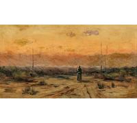 PMEFGJDPE Dipinti Famosi Arte su Tela Pittura Astratta Mujer a la orilla del mar al amanecer de Jakub Schikaneder per Decorazioni per la Casa 60x90cm