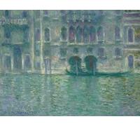 PMEFGJDPE Dipinti Famosi Arte su Tela Pittura Astratta Palacio Da Mula Venecia de Claude Monet per Decorazioni per la Casa 60x90cm