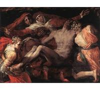 PMEFGJDPE Dipinti Famosi Arte su Tela Pittura Astratta Pietà Rosso Fiorentino per Decorazioni per la Casa 60x90cm