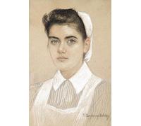 PMEFGJDPE Dipinti Famosi Arte su Tela Pittura Astratta Retrato de una enfermera - Nikolay Petrovich Bogdanov-belsky per Decorazioni per la Casa 60x90cm