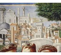 PMEFGJDPE Dipinti Famosi Poster Murale Poster Parete Quadri Arquitectura de la ciudad por Benozzo Di Lese Di Sandro Gozzoli per la Decorazione Domestica dell'ufficio 60x90cm