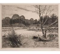 PMEFGJDPE Dipinti Famosi Poster Murale Poster Parete Quadri Atardecer en un bosque de Vilhelm Kyhn per la Decorazione Domestica dell'ufficio 60x90cm