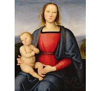 PMEFGJDPE Dipinti Famosi Poster Murale Poster Parete Quadri Dama y niño de Pietro Perugino per la Decorazione Domestica dell'ufficio 60x90cm