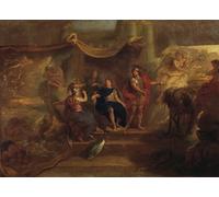 PMEFGJDPE Dipinti Famosi Poster Murale Poster Parete Quadri Decisión de hacer la guerra a la pintura del techo holandés de Charles Le Brun per la Decorazione Domestica dell'ufficio 60x90cm