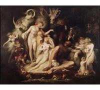PMEFGJDPE Dipinti Famosi Poster Murale Poster Parete Quadri El despertar de Titania de Henry Fuseli per la Decorazione Domestica dell'ufficio 60x90cm