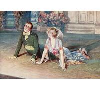 PMEFGJDPE Dipinti Famosi Poster Murale Poster Parete Quadri el dúo de la viuda alegre y la danza del artista famoso per la Decorazione Domestica dell'ufficio 60x90cm