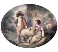 PMEFGJDPE Dipinti Famosi Poster Murale Poster Parete Quadri la pequeña pastora de Wheatley per la Decorazione Domestica dell'ufficio 60x90cm