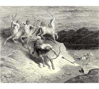 PMEFGJDPE Dipinti Famosi Poster Murale Poster Parete Quadri las Cantolinas del Infierno Gustave Dore per la Decorazione Domestica dell'ufficio 60x90cm