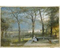 PMEFGJDPE Dipinti Famosi Poster Murale Poster Parete Quadri los Jardines Pallanza Lago Maggiore de Albert Goodwin per la Decorazione Domestica dell'ufficio 60x90cm