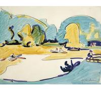 PMEFGJDPE Dipinti Famosi Poster Murale Poster Parete Quadri Parque en Dresden de Ernst Ludwig Kirchner per la Decorazione Domestica dell'ufficio 60x90cm