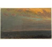 PMEFGJDPE Dipinti Famosi Poster Murale Poster Parete Quadri Valle de Hudson al atardecer por Frederic Edwin Church per la Decorazione Domestica dell'ufficio 60x90cm