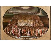 PMEFGJDPE Dipinti Famosi Stampa Pittura Arte Murale Della Pittura el Éxodo de las Doce Tribus de Israel con el Arca de la Alianza de Antoine Caron per L'arredamento del Soggiorno 60x90cm