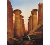 PMEFGJDPE Dipinti Famosi Stampa Pittura Arte Murale Della Pittura el Gran Templo de Amón en Karnak por Jean Charles Langlois per L'arredamento del Soggiorno 60x90cm