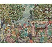 PMEFGJDPE Dipinti Famosi Stampa Pittura Arte Murale Della Pittura en la playa No de Maurice Brasil Prendergast per L'arredamento del Soggiorno 60x90cm