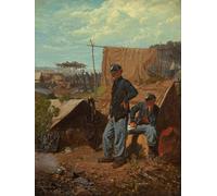 PMEFGJDPE Dipinti Famosi Stampa Pittura Arte Murale Della Pittura Hogar, dulce hogar, de Winslow Homer per L'arredamento del Soggiorno 60x90cm