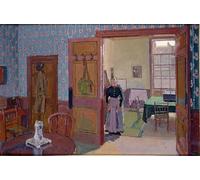 PMEFGJDPE Dipinti Famosi Stampa Pittura Arte Murale Della Pittura Interior con la señora Mounter de Harold Gilman per L'arredamento del Soggiorno 60x90cm