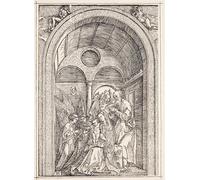 PMEFGJDPE Dipinti Famosi Stampa Pittura Arte Murale Della Pittura la Sagrada Familia con dos ángeles en una sala abovedada de Albrecht Dürer per L'arredamento del Soggiorno 60x90cm