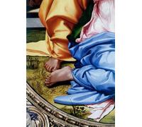 PMEFGJDPE Dipinti Famosi Stampa Pittura Arte Murale Della Pittura la Sagrada Familia o Tondo Doni Detalle de los Pies de Miguel Ángel Buonarroti per L'arredamento del Soggiorno 60x90cm