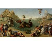 PMEFGJDPE Dipinti Famosi Stampa Pittura Arte Murale Della Pittura Liberación de Andrómeda de Piero Di Cosimo per L'arredamento del Soggiorno 60x90cm