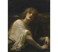 PMEFGJDPE Dipinti Famosi Stampa Pittura Arte Murale Della Pittura María Magdalena en la tumba de Alexandre Cabanel per L'arredamento del Soggiorno 60x90cm
